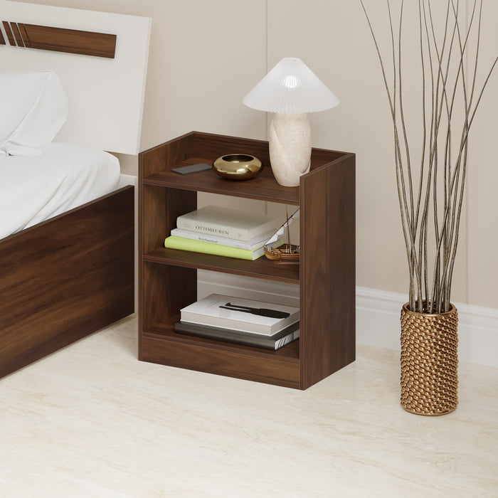 Nohee Engineered Wood Bed Side End Table for Bedroom Home Furniture (Brown Maple)