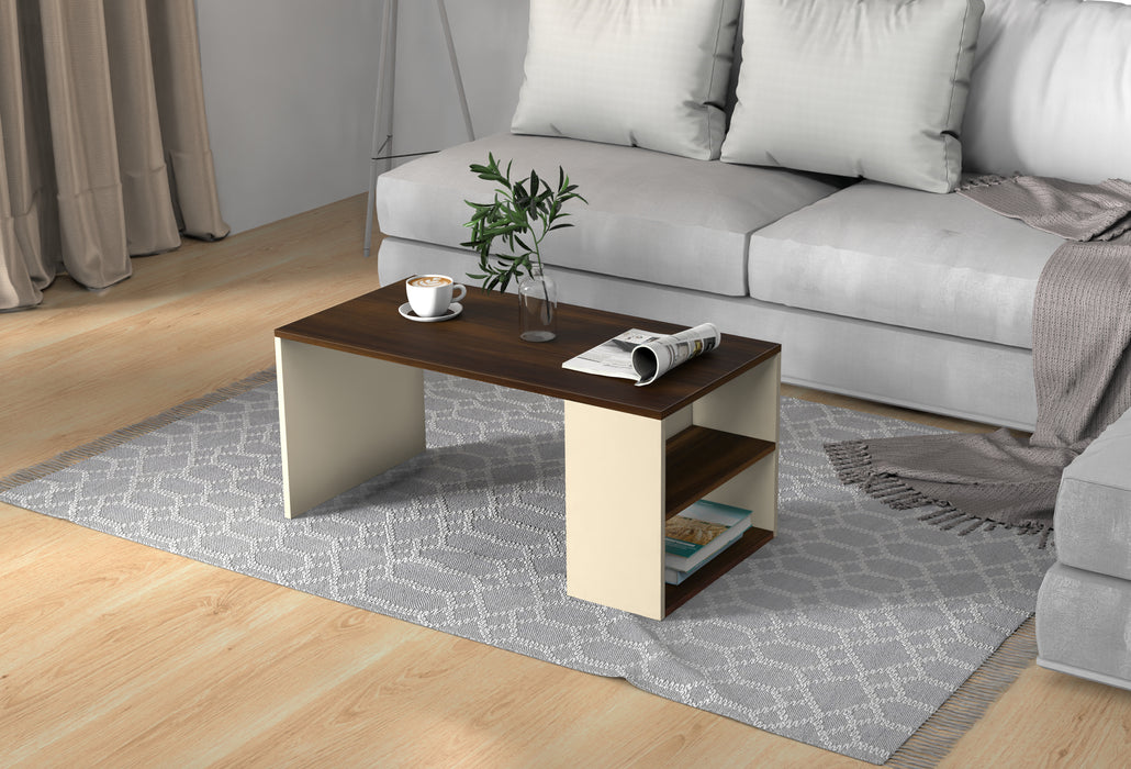 Bluewud Tayvue Coffee Table (Eessentia Range , Brown Maple & Beige)