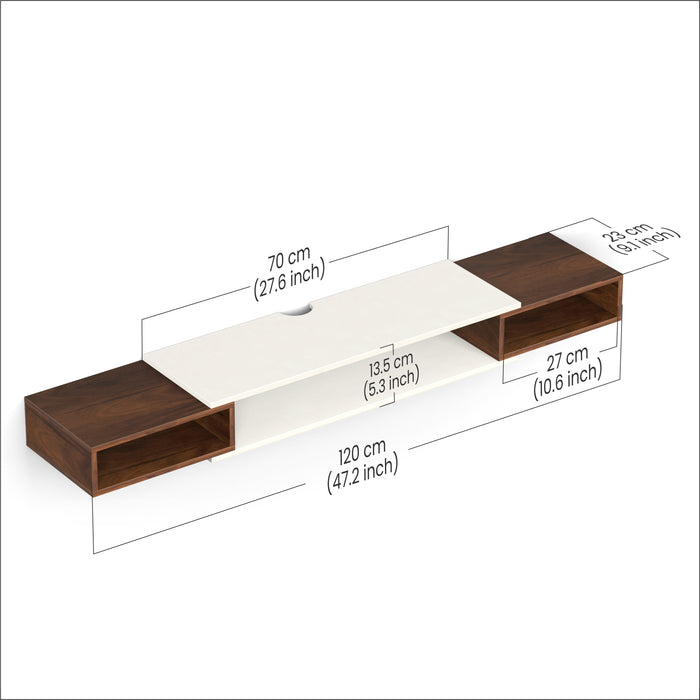 Toska Slim Set Top Box - Large |Maple & Frosty White