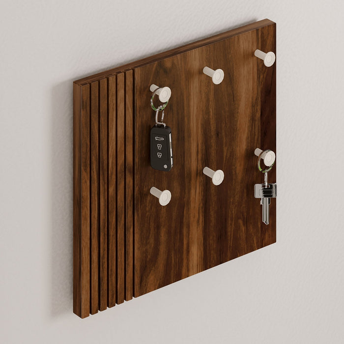 Larkyn Engineered Wood Wall Mount Key Holder with 6 Knob