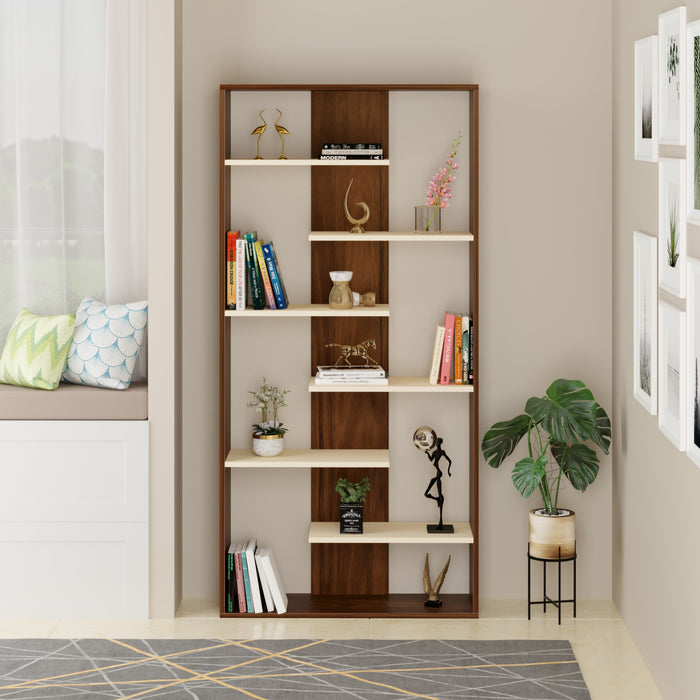 Maxelle Bookshelf (Large) |Maple & White