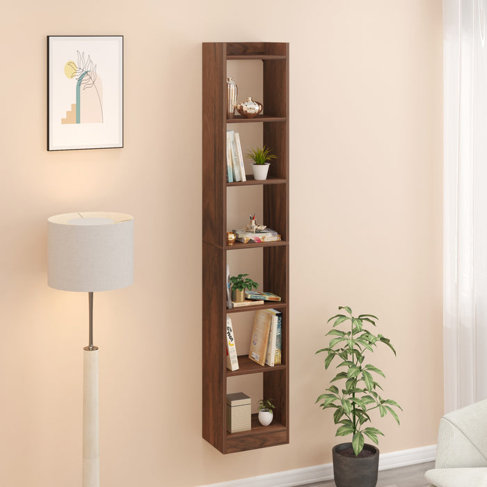Asburg 6 Layer Engineered Wood Bookshelf Multipurpose Decor Storage Rack