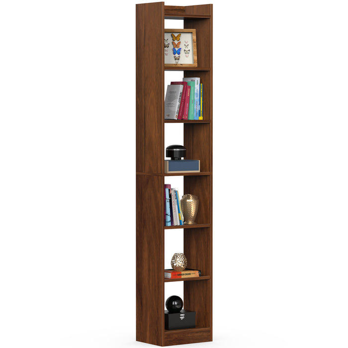 Asburg 6 Layer Engineered Wood Bookshelf Multipurpose Decor Storage Rack