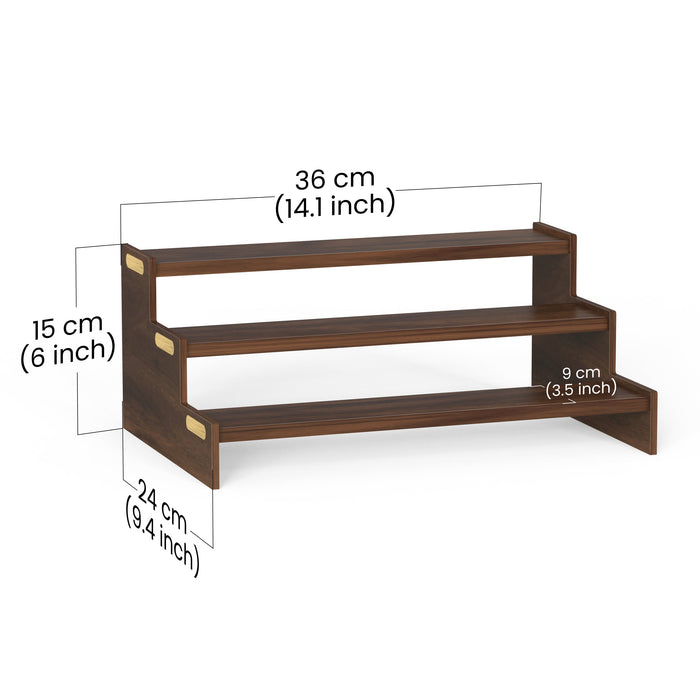 Dolvin Ladder Style Engineering Wood Spice Masala Rack Shelf Stand Organizer/Spice Bottle Display Rack & Cup Stand for Home & Kitchen, DIY (Do it Yourself)