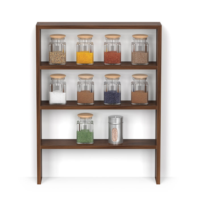Yobeo 4 Tier Engineering Wood Spice Masala Rack Shelf Stand Organizer/Spice Bottle Display Rack & Cup Stand for Home & Kitchen, DIY (Do it Yourself)