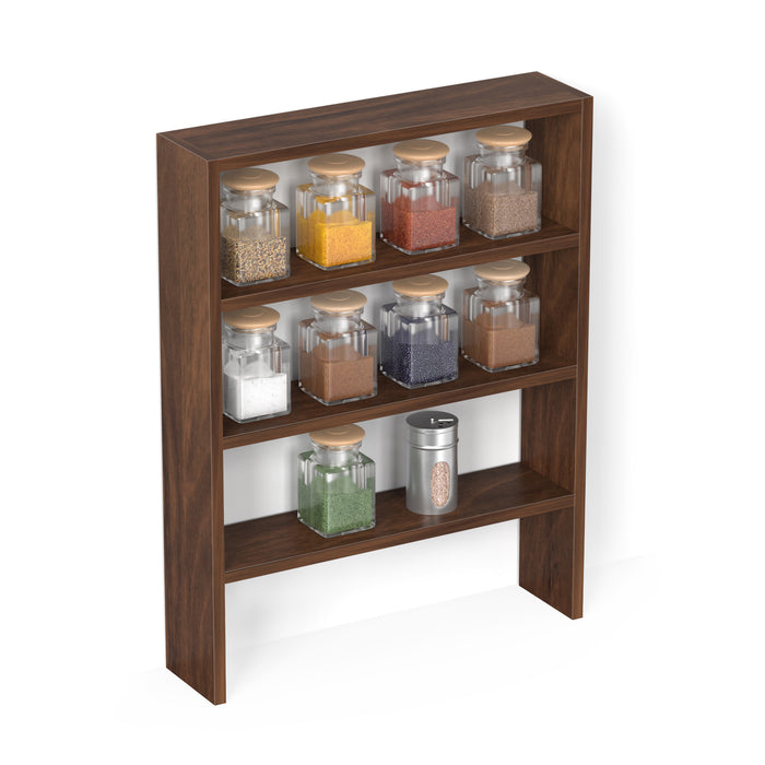 Yobeo 4 Tier Engineering Wood Spice Masala Rack Shelf Stand Organizer/Spice Bottle Display Rack & Cup Stand for Home & Kitchen, DIY (Do it Yourself)