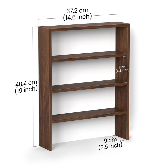 Yobeo 4 Tier Engineering Wood Spice Masala Rack Shelf Stand Organizer/Spice Bottle Display Rack & Cup Stand for Home & Kitchen, DIY (Do it Yourself)