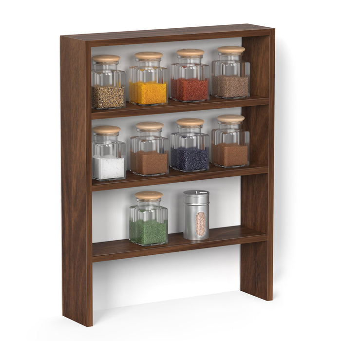 Yobeo 4 Tier Engineering Wood Spice Masala Rack Shelf Stand Organizer/Spice Bottle Display Rack & Cup Stand for Home & Kitchen, DIY (Do it Yourself)