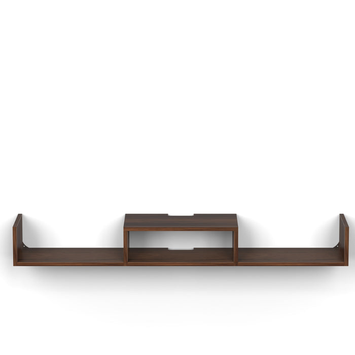 Aero Engineering Wood Wall Mount TV Entertainment Unit Set Top Box Stand/TV Cabinet with Shelves for Books & Décor Display Unit Bed Living Room Large Upto 50 Inches