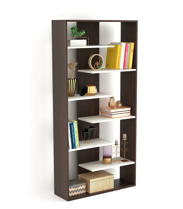 Maxelle Bookshelf (Large) |Wenge & White