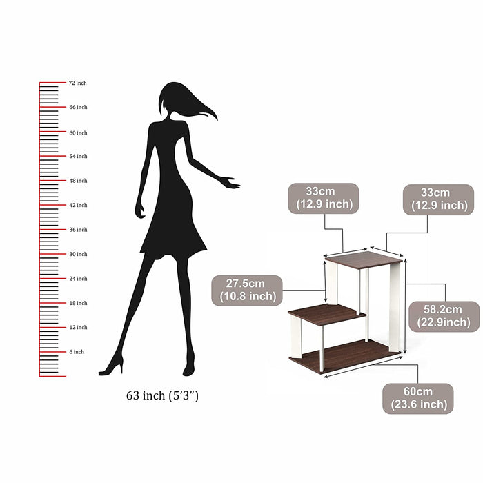 Coras Multipurpose Side Table (Wenge & White)