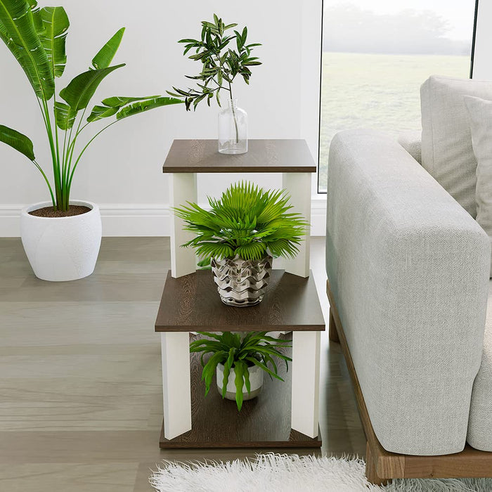 Coras Multipurpose Side Table (Wenge & White)