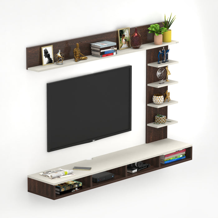 Primax Plus TV Unit Large, Ideal for Up to 50" |Wenge & Frosty White