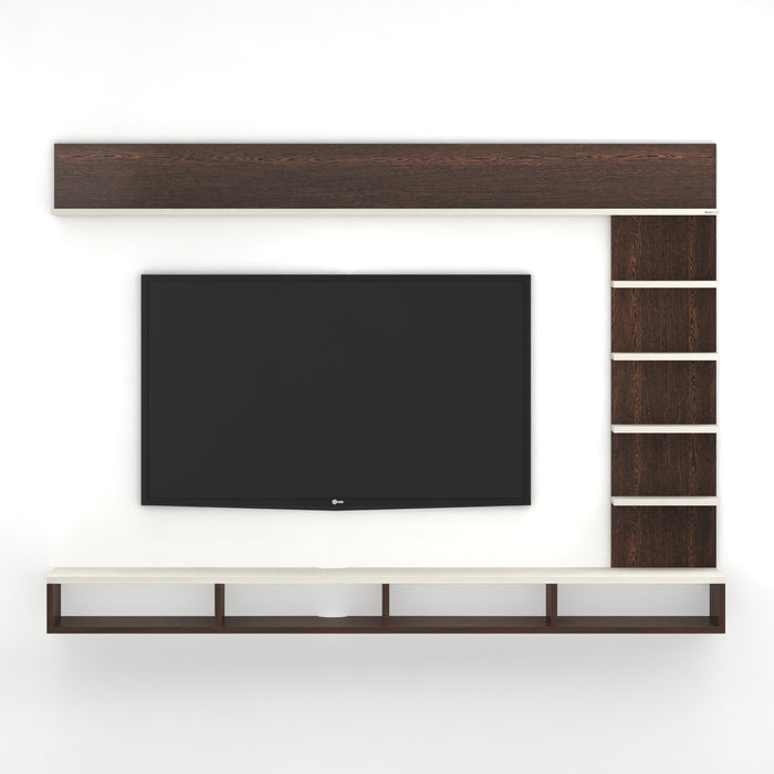 Primax Plus TV Unit Large, Ideal for Up to 50" |Wenge & Frosty White
