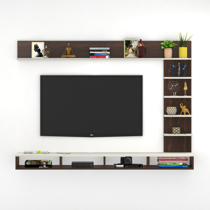 Primax Plus TV Unit Large, Ideal for Up to 50" |Wenge & Frosty White