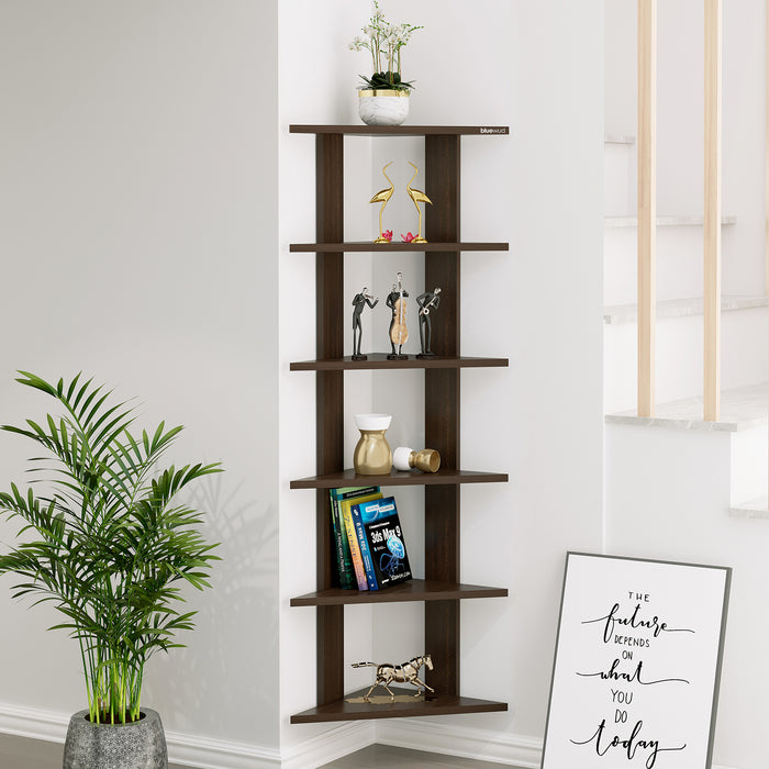 Braine Wooden Wall-Mount Corner Shelf