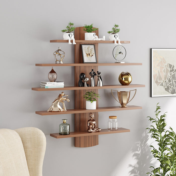 Caselle Display Shelf (5 Shelves) |Walnut