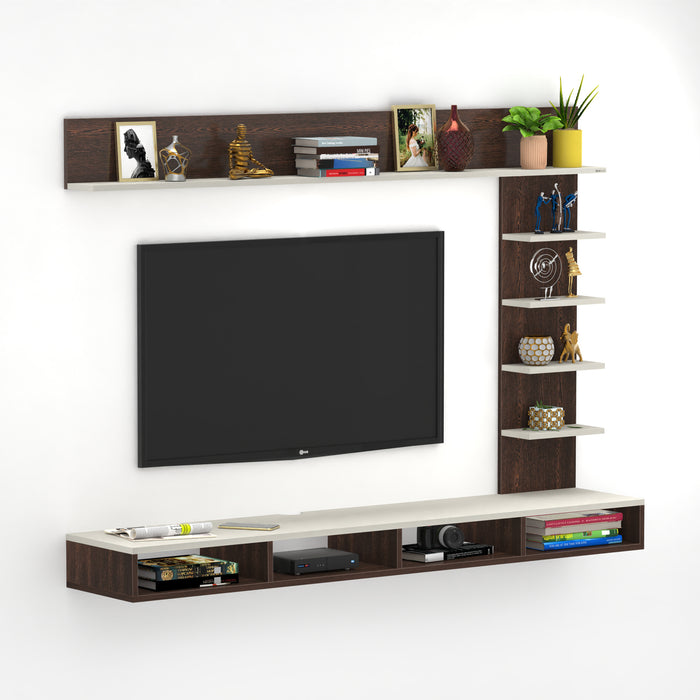 Primax Plus TV Unit Large, Ideal for Up to 50" |Wenge & Frosty White