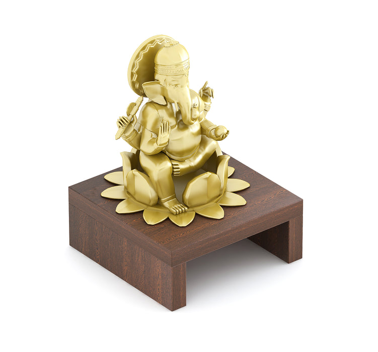 Wudville Wooden Pooja Chowki