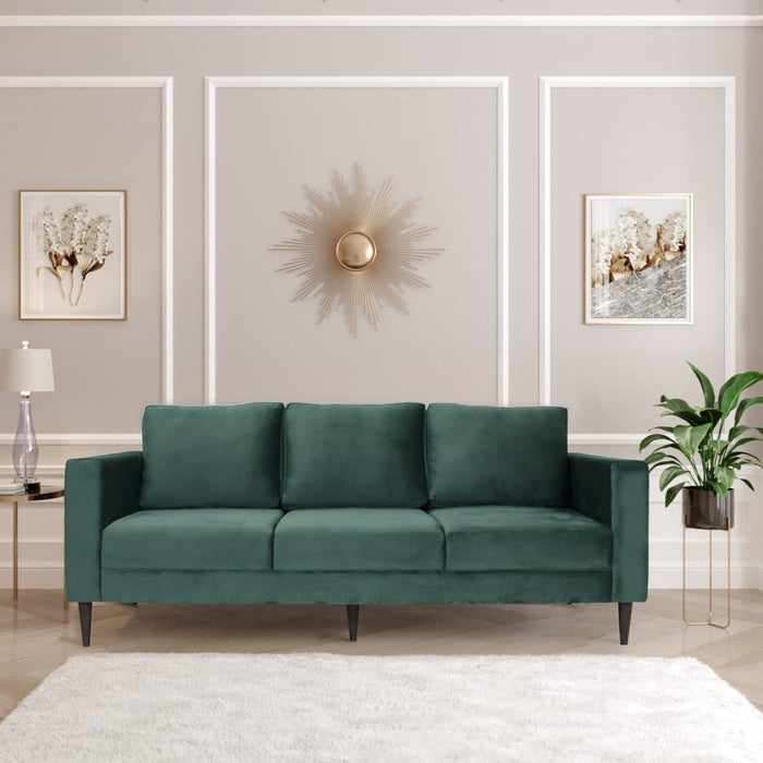 Bernard Velvet Fabric 3 Seater Sofa