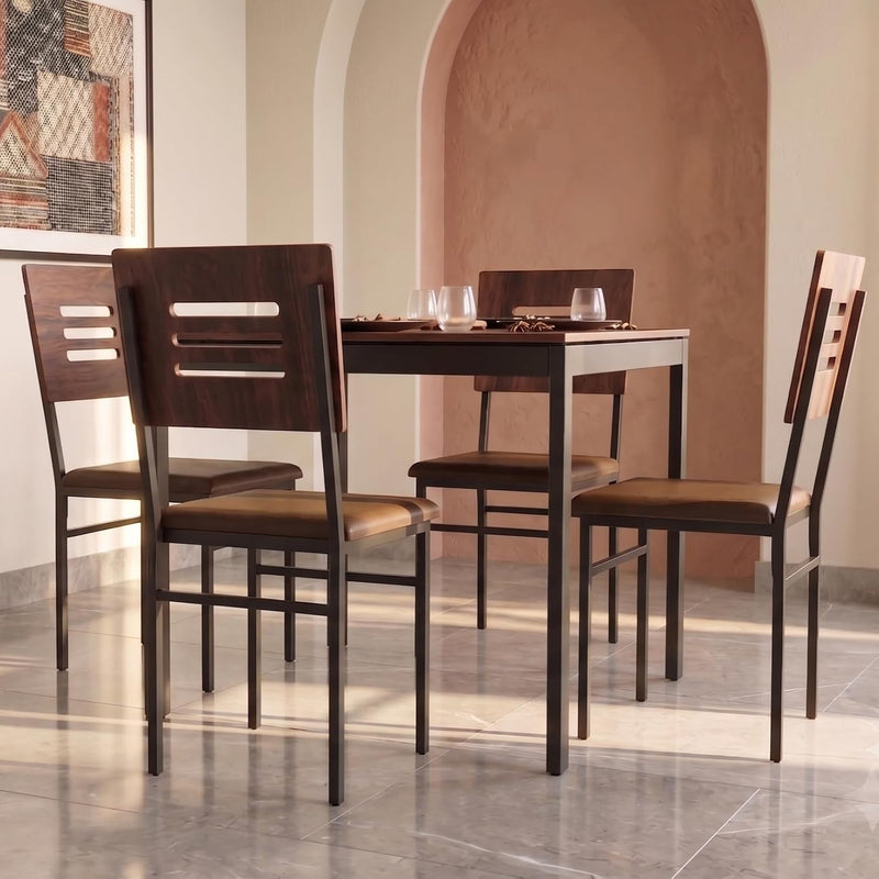 Halven 4 Seater Dining Table Set for Home | Compact Modern Dining Table with 4 Chairs