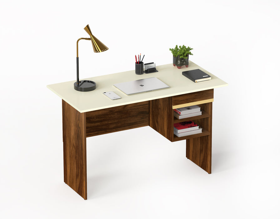 Amalet Study table (Brown Maple & Beige)