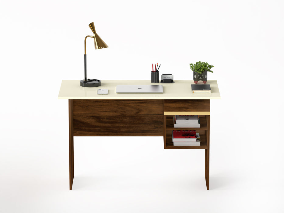 Amalet Study table (Brown Maple & Beige)