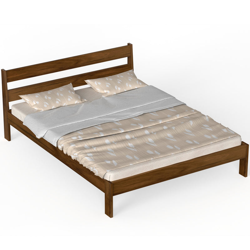 Roverb Engineered Wood King Size Bed (Maple)