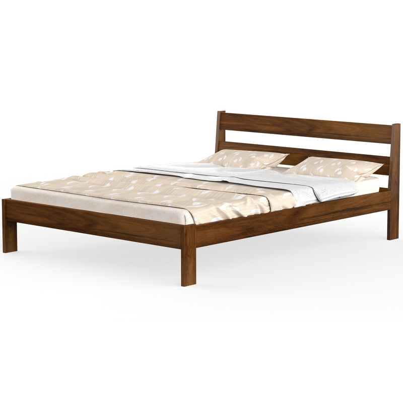 Roverb Engineered Wood King Size Bed (Maple)