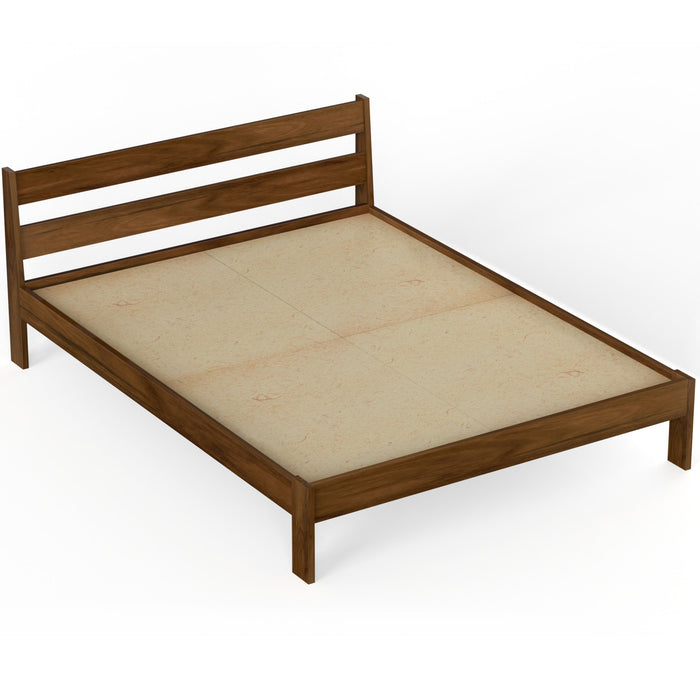 Roverb Engineered Wood King Size Bed Without Storage Box