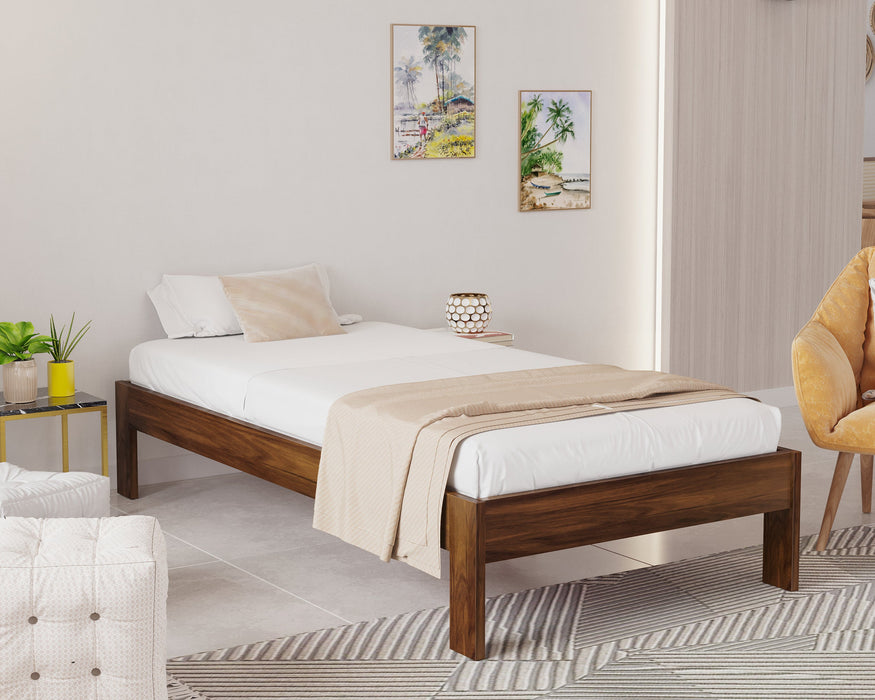 Roverb Engineered Wood Single Deewan / Bed without Storage Box (Brown Maple)