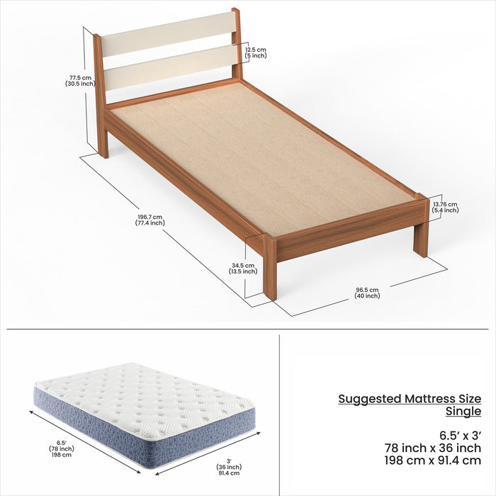 Roverb Single Bed Premyrr` |Walnut