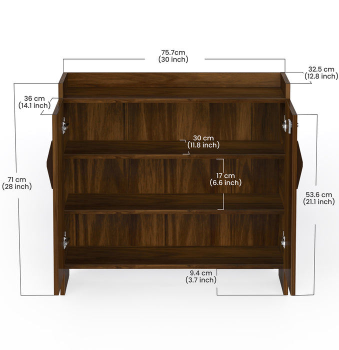 Brooklayn Shoe Rack |Brown Maple