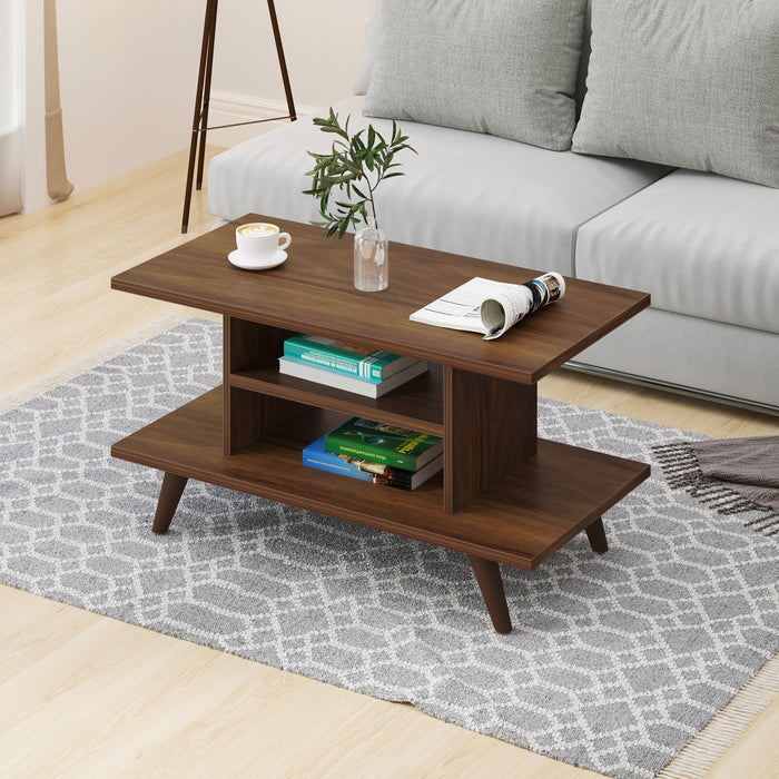 Anatdol Standard Engineered Wood Coffee Center Sofa Tea, Teapoy Console Table
