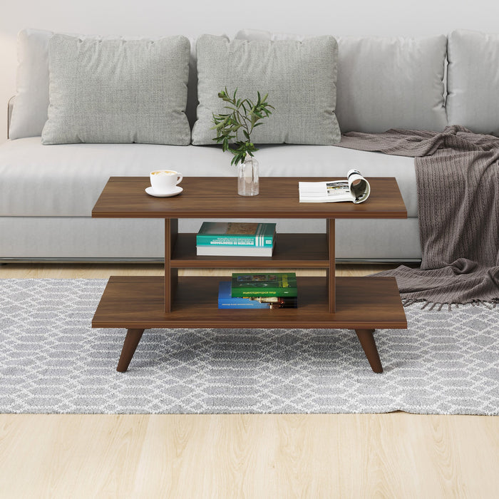 Anatdol Standard Engineered Wood Coffee Center Sofa Tea, Teapoy Console Table