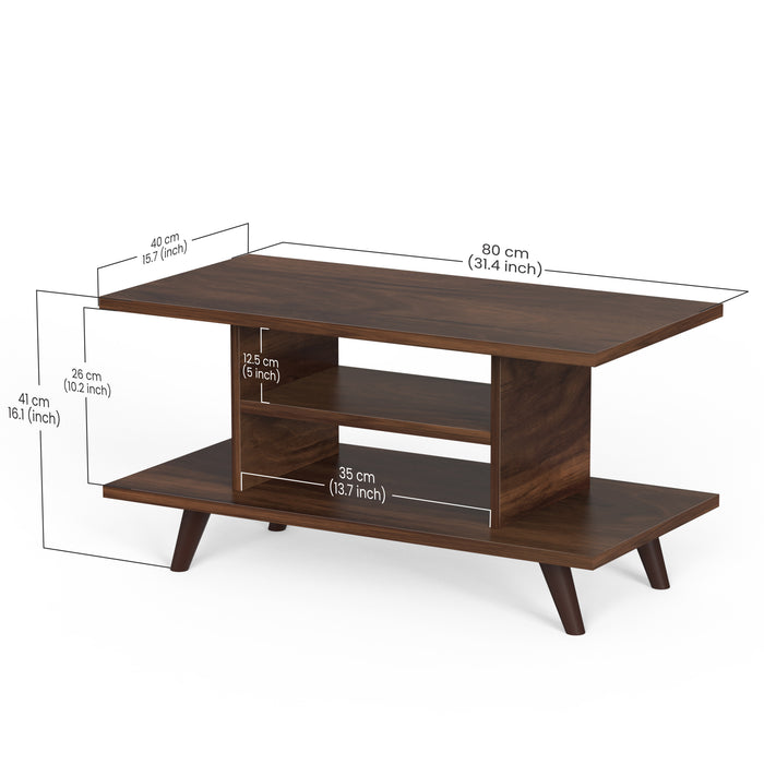 Anatdol Standard Engineered Wood Coffee Center Sofa Tea, Teapoy Console Table