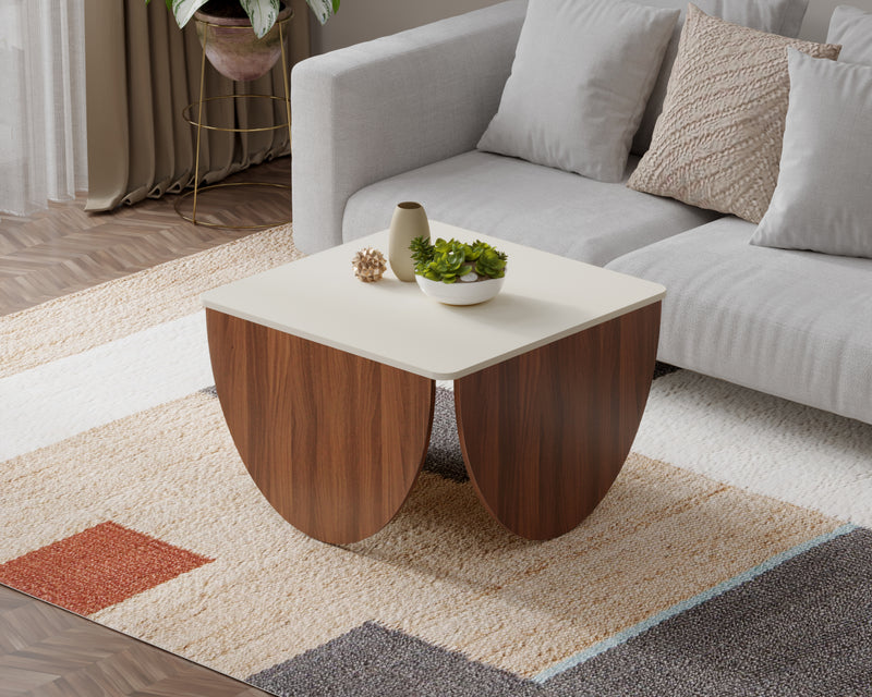 Cleta Centre & Coffee Table Premyrr Range Walnut & Frosty