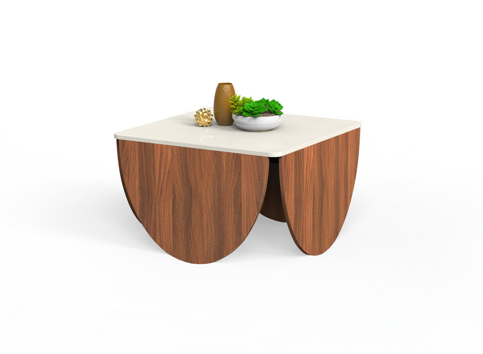 Cleta Centre & Coffee Table Premyrr Range Walnut & Frosty