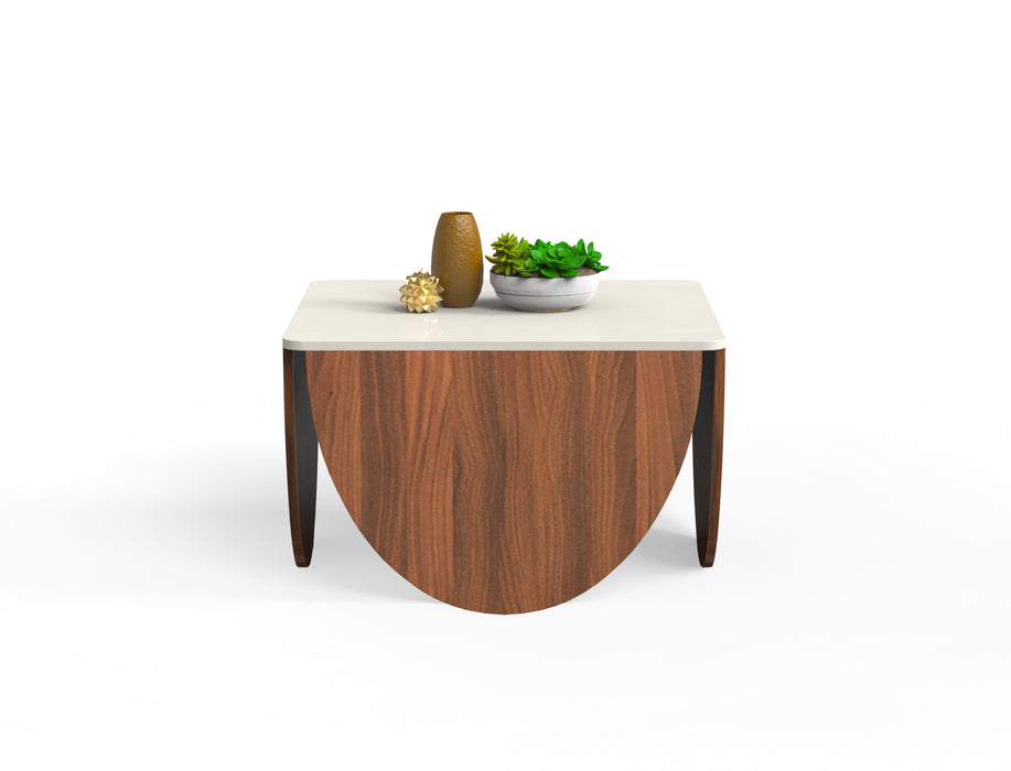 Cleta Centre & Coffee Table Premyrr Range Walnut & Frosty