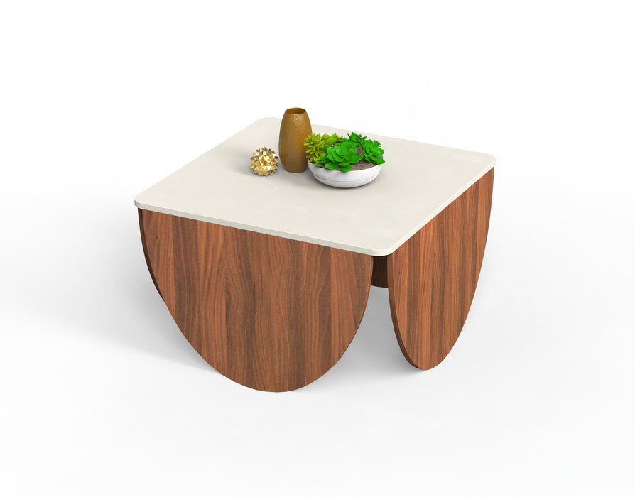 Cleta Centre & Coffee Table Premyrr Range Walnut & Frosty