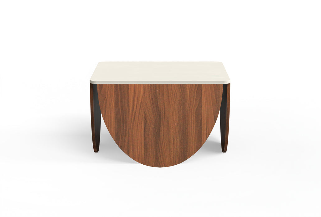 Cleta Centre & Coffee Table Premyrr Range Walnut & Frosty