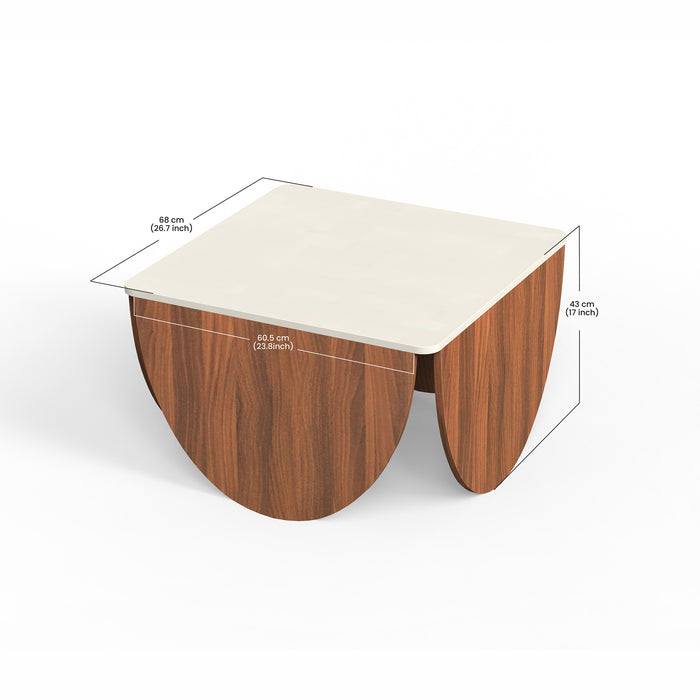 Cleta Centre & Coffee Table Premyrr Range Walnut & Frosty