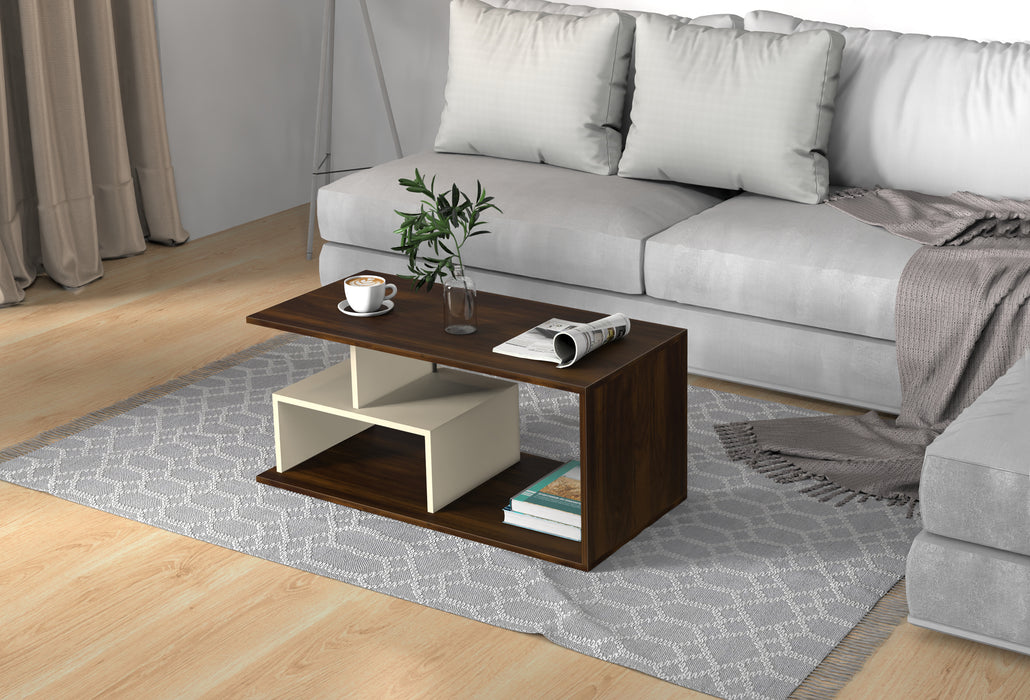 Smohn Coffee & Center Table Eessentia Range Brown Maple & Beige