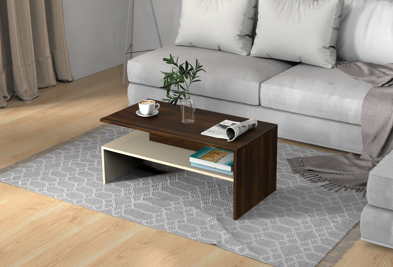Taurley Coffee & Center Table (Maple & Beige)