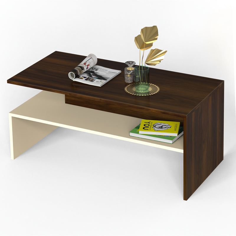 Taurley Coffee & Center Table (Maple & Beige)