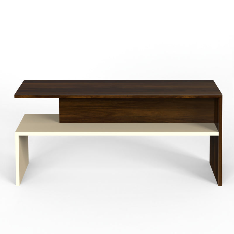 Taurley Coffee & Center Table (Maple & Beige)