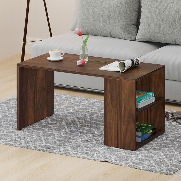 Tayvue Coffee Table Teapoy Console Table for Sofa Set Living Room Home Hall(Brown Maple)