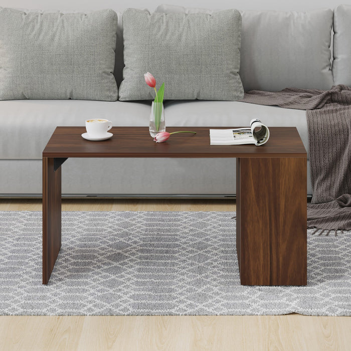 Tayvue Coffee Table Teapoy Console Table for Sofa Set Living Room Home Hall(Brown Maple)