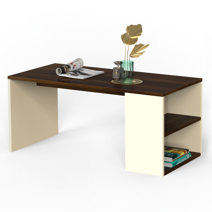 Bluewud Tayvue Coffee Table (Eessentia  Range , Brown Maple & Beige)