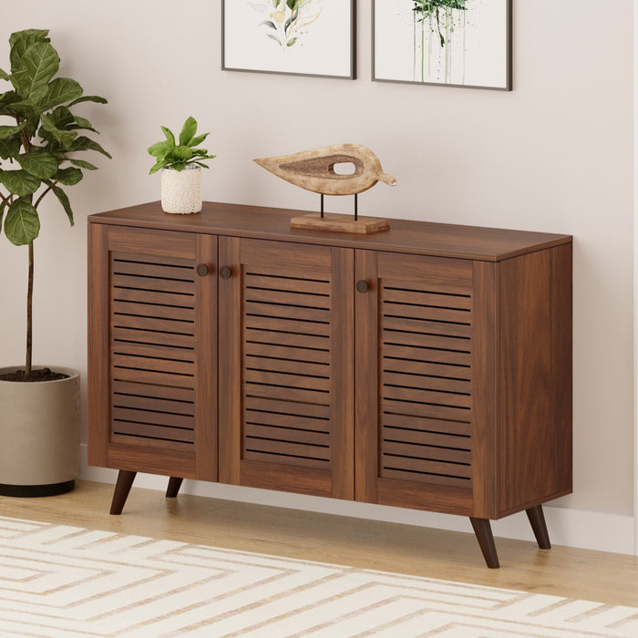 Carlem 3 Doors Shoe Rack Cabinet |Maple